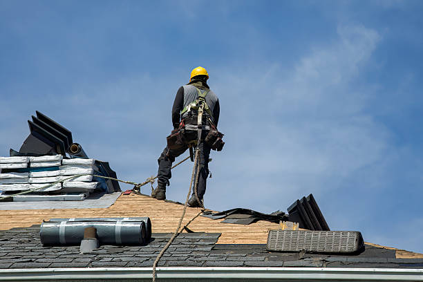Professional Roofing technician working in Ontario Center, NY